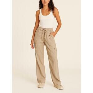 NEW- NWOT Madewell Beige Cargo Pants XXS Fair Trade Wide Leg Utility Style